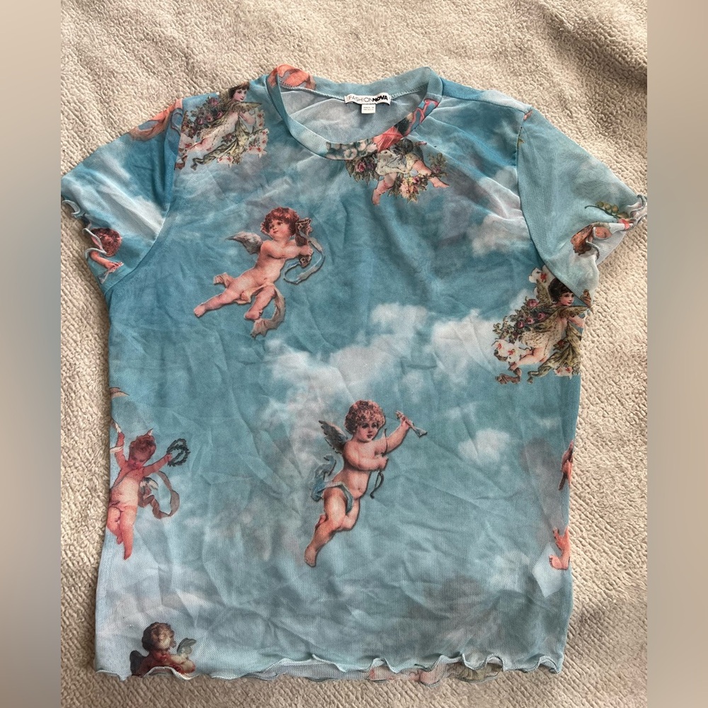 Blue Mesh Fabric